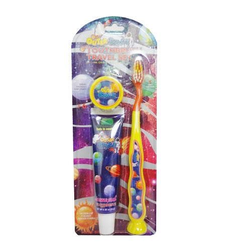 toothbrush kids travel set 3pc outer spc -- 24 per case