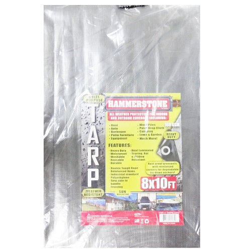 tarp silver 8 x 10 heavy duty -- 20 per case