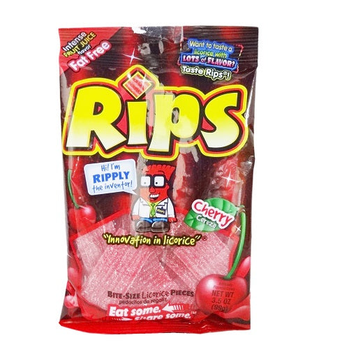 rips cherry strips licorice 3.5oz -- 12 per case