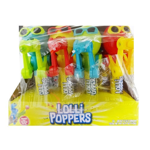 lolli poppers w- lollipop 0.39oz asst flv -- 16 per box