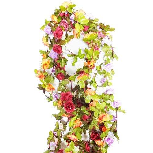 rose garland 6 ft asst clrs -- 12 per box