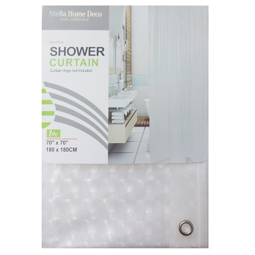 shower curtain 70x70 clear -- 12 per box