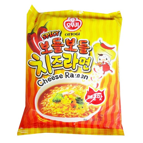 ottogi cheese ramen 111g spicy -- 32 per case