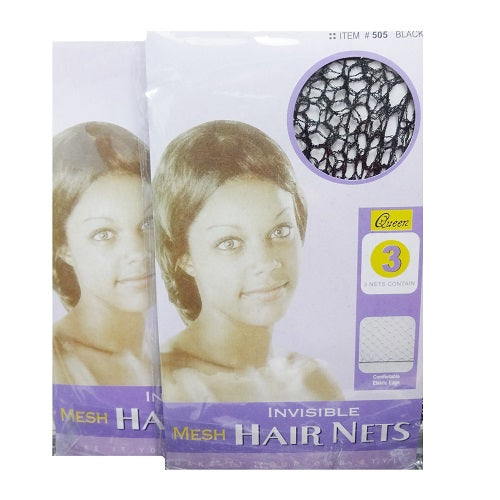 hair net 3pk black -- 12 per case