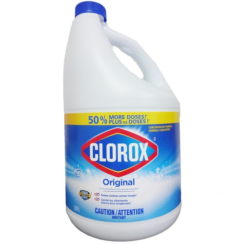 clorox bleach 121oz he original -- 3 per case