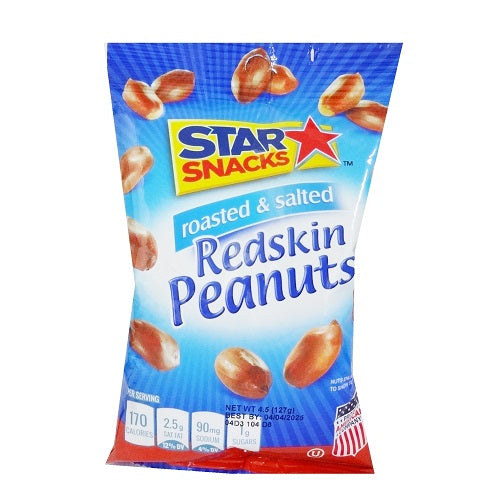 s.s peanuts redskin 4.5oz rstd salted -- 18 per case