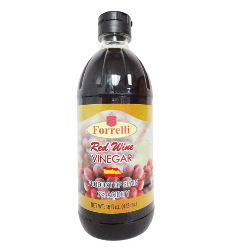 forrelli wine vinegar 16oz red -- 6 per case