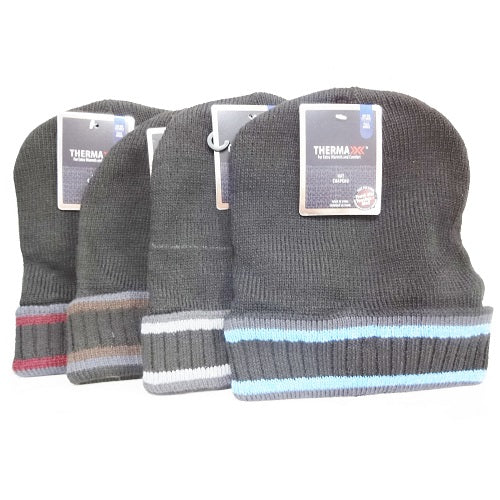 thermax winter hat asst stripes clrs -- 12 per box