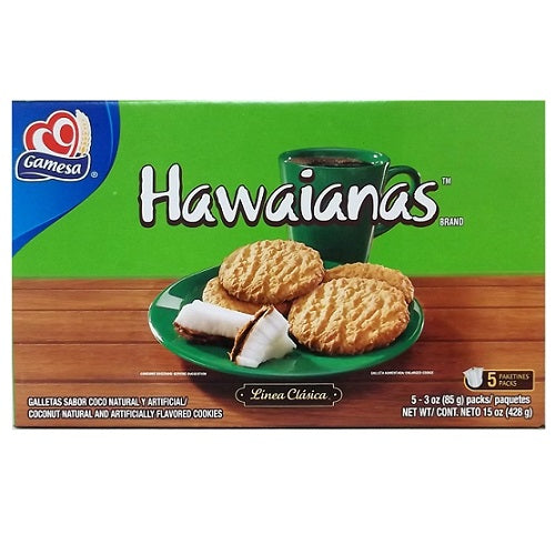 gamesa hawaianas cookies 15oz -- 12 per case