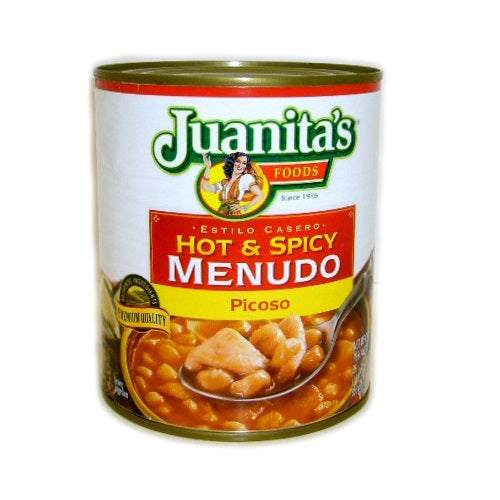 juanitas menudo 25oz hot spicy -- 12 per case