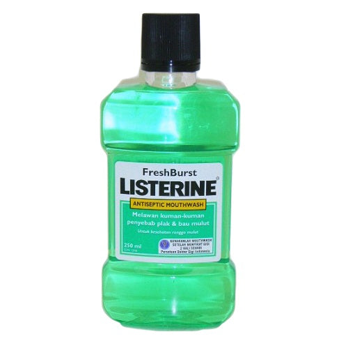 listerine 250ml fresh burst mouthwash -- 24 per case