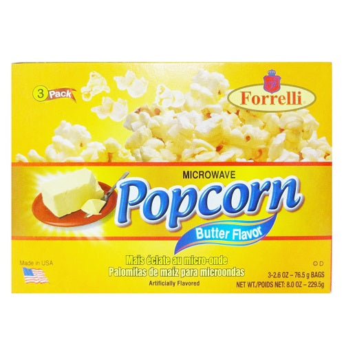 forrelli popcorn butter 3pk -- 12 per case