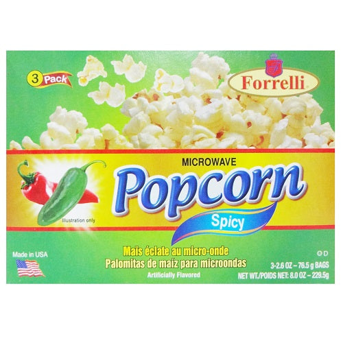 forrelli popcorn spicy 3pk -- 12 per case