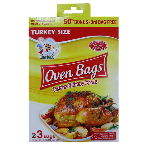 home select oven bags 3ct turkey size -- 24 per case