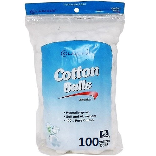 clarisse cotton balls 100ct triple size -- 24 per case