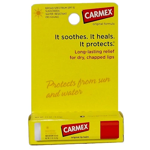 carmex lip balm .15oz original medicated -- 12 per box