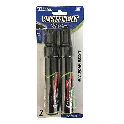 permanent markers 2pk jumbo black -- 24 per box