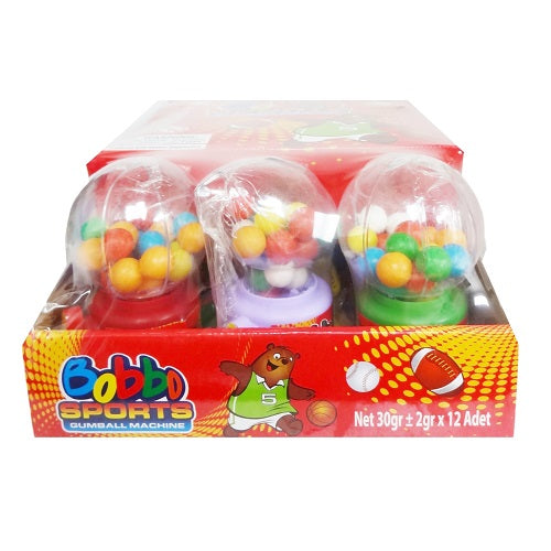 bobbo sports gumball machine 30g -- 12 per box