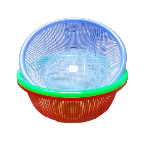 colander plastic round 17in asst clrs -- 10 per box