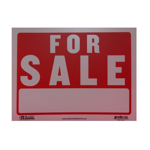 sign for sale 9 x 12in -- 24 per box