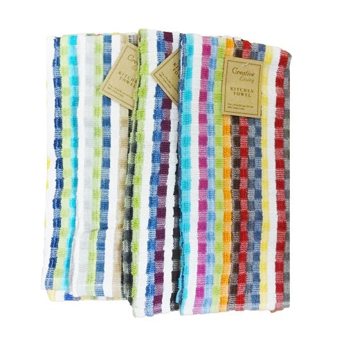 kitchen towels 15x25 multi- color -- 12 per box