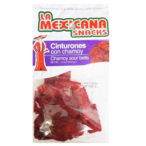 la mexicana cinturones con chamoy 1.5oz -- 12 per case