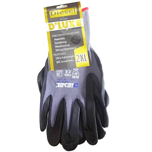 diesel d- luxe gloves xxl blck- gray -- 12 per box