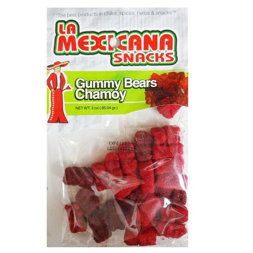 la mexicana gummy bears chamoy 3oz -- 12 per case