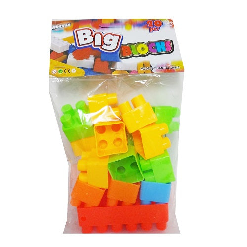 toy building blocks 20pc in bag asst clr -- 36 per box