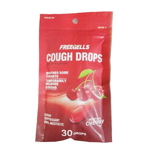 freegells cough drops 30ct cherry -- 9 per case