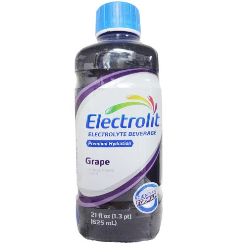 electrolit electrolyte 21oz grape -- 12 per case