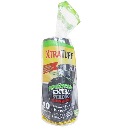 x.t trash bags 20ct 39 gl black -- 12 per case