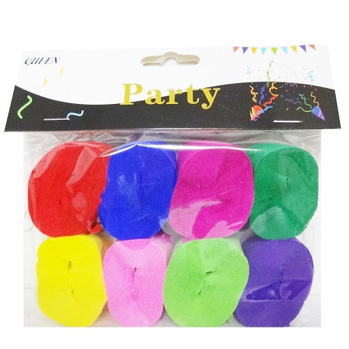 party streamers 8pk asst clrs -- 12 per box