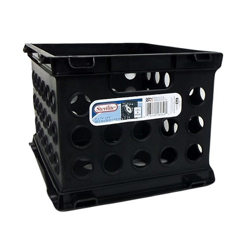 sterilite mini crate black -- 12 per case