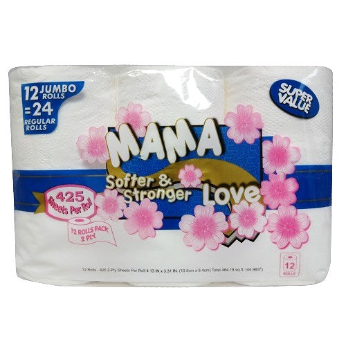 mama love bath tissue 425ct 12pk -- 8 per case