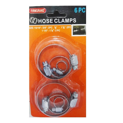 hose clamps 6pc -- 12 per box