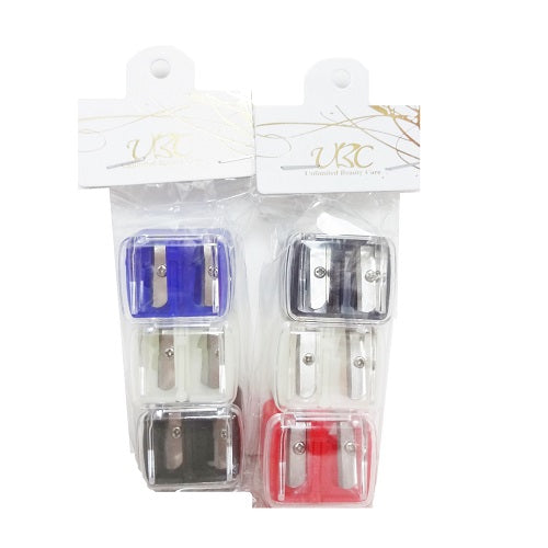 pencil sharpener 3pk asst clrs -- 12 per box