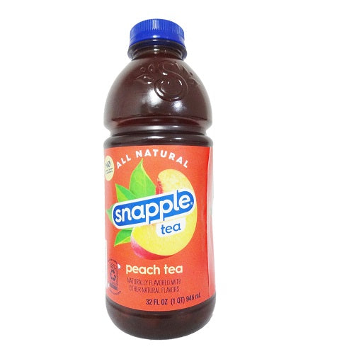 snapple 32oz peach tea -- 12 per case