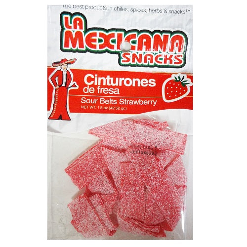 la mexicana cinturones de fresa 1.5oz -- 12 per case