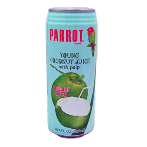 parrot coconut juice w- pulp 16.6oz -- 24 per case