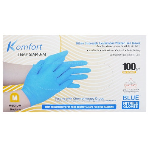 dermatouch disp gloves 100ct md blue -- 10 per case