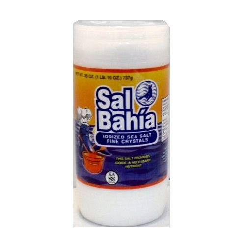 sal bahia sea salt fine 26oz iodized -- 12 per case