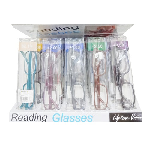 reading glasses w- case asst disp -- 30 per case