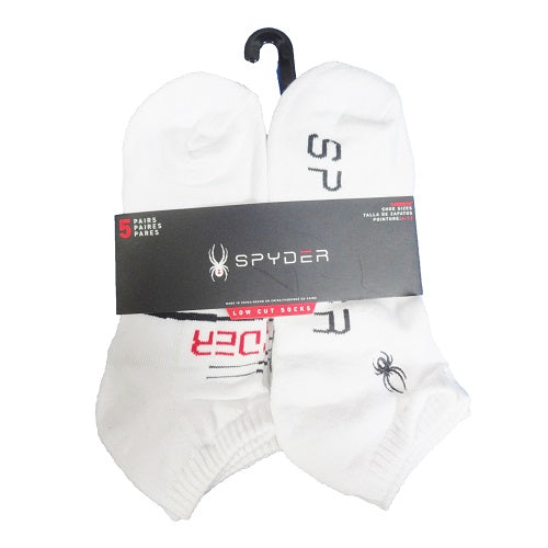 spyder ladies socks low 5pk wht 6-12 -- 10 per box