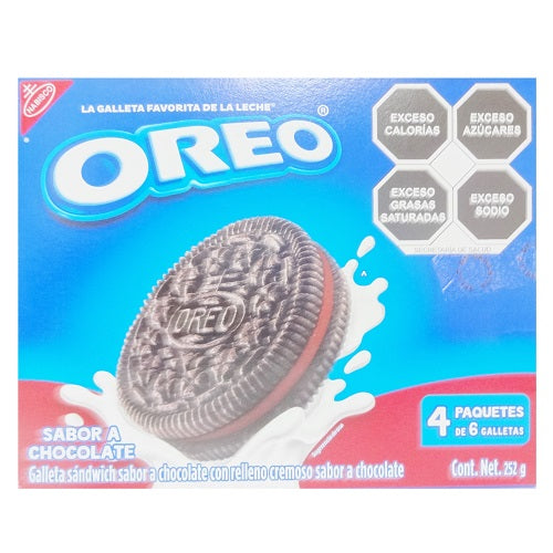 nabisco oreo cookies 252g chocolate -- 12 per case