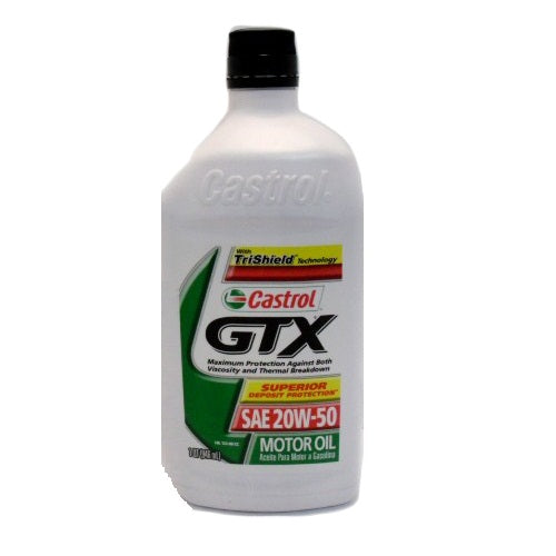 castrol motor oil sae 20w-50 1qt -- 6 per case