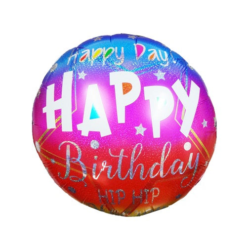 balloons foil 18in happy b- day -- 20 per case