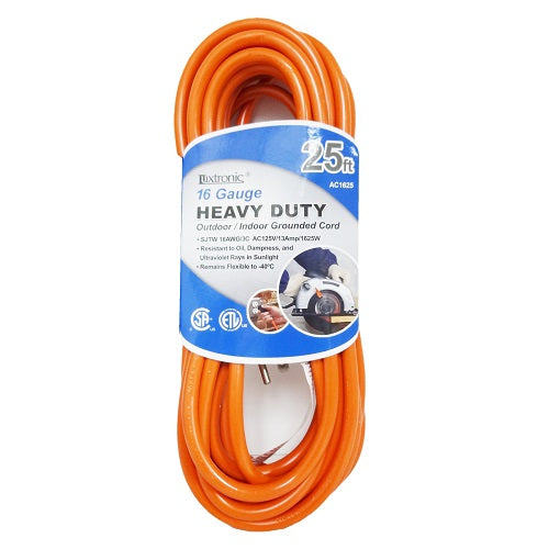 extension cord 25ft 16awg hd orange -- 6 per box