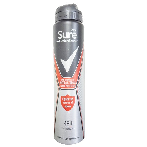 sure men anti- persp 250ml antibacterial -- 6 per case