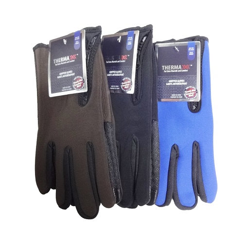 thermaxx men glove w- touch neoprene asst -- 12 per box